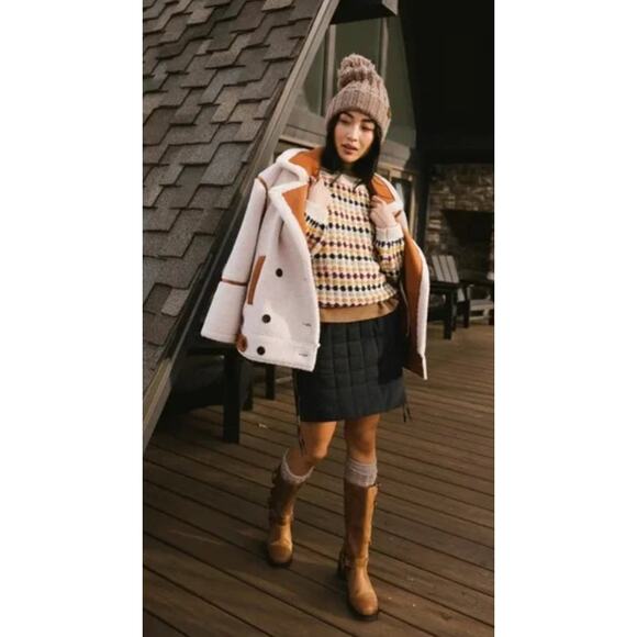 Blank NYC Dbl Breasted Oversize Faux Sherpa Teddy Bear Jacket Size: L - Picture 10 of 16